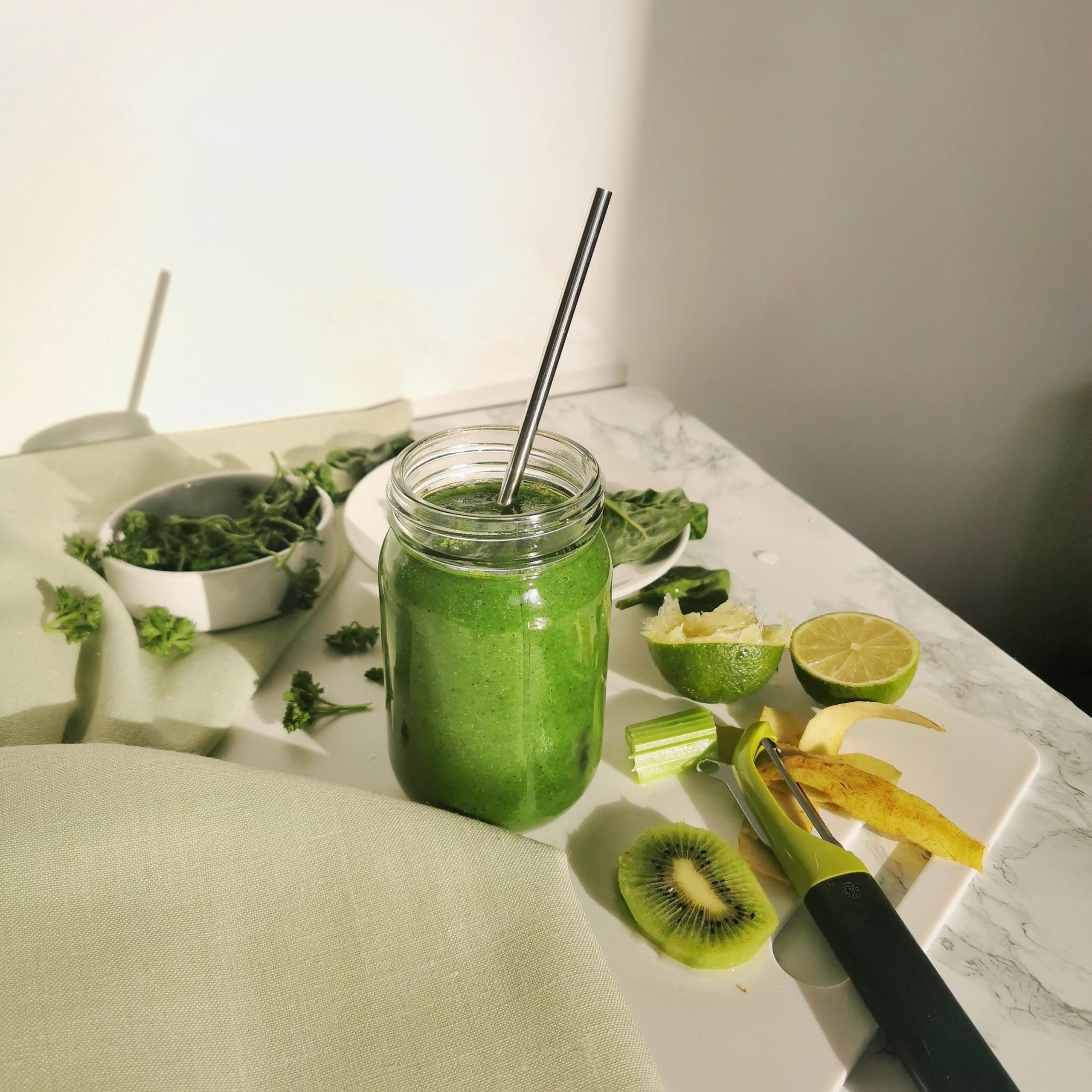 Green smoothie au kiwi